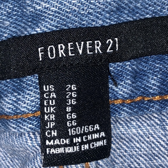 Forever 21 High Waisted American Flag Distressed Jean Shorts - Picture 4 of 5